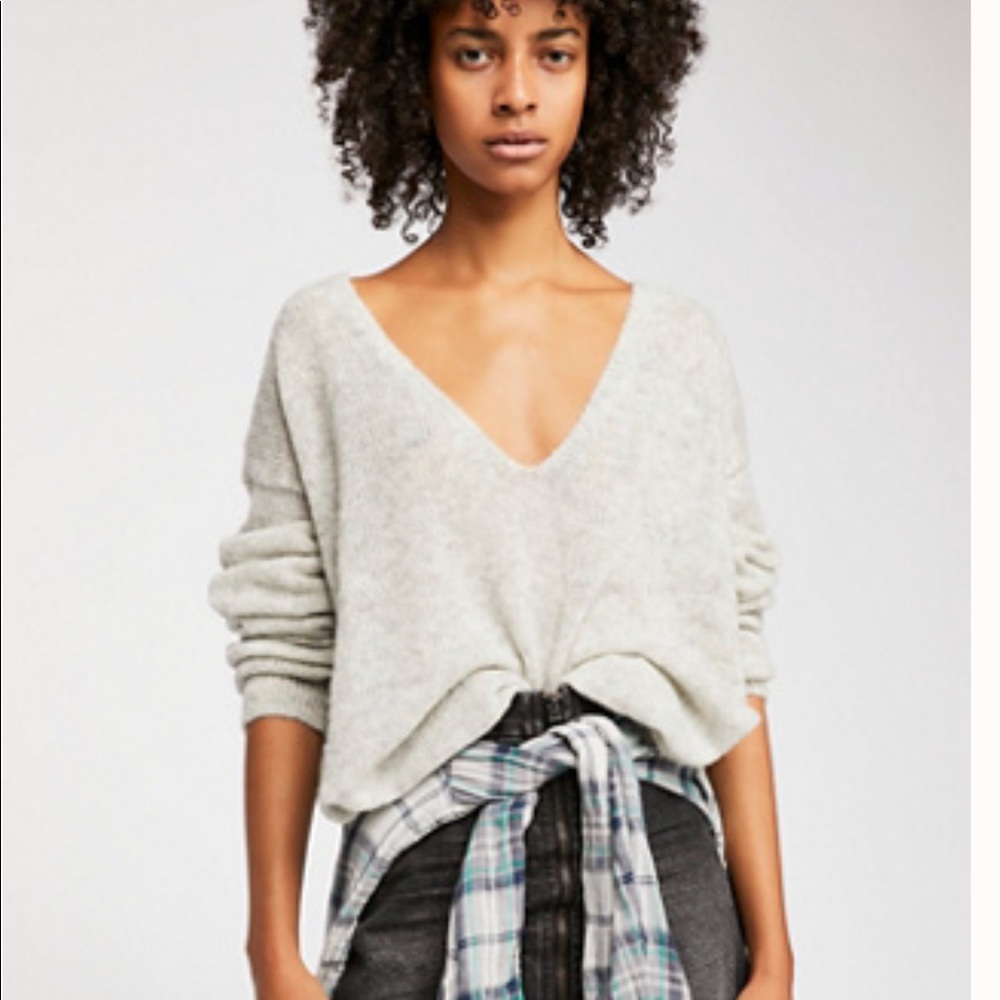 Free People About Love V Neck Sweater